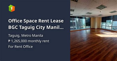 Office Space for Lease and Rent in Taguig City.